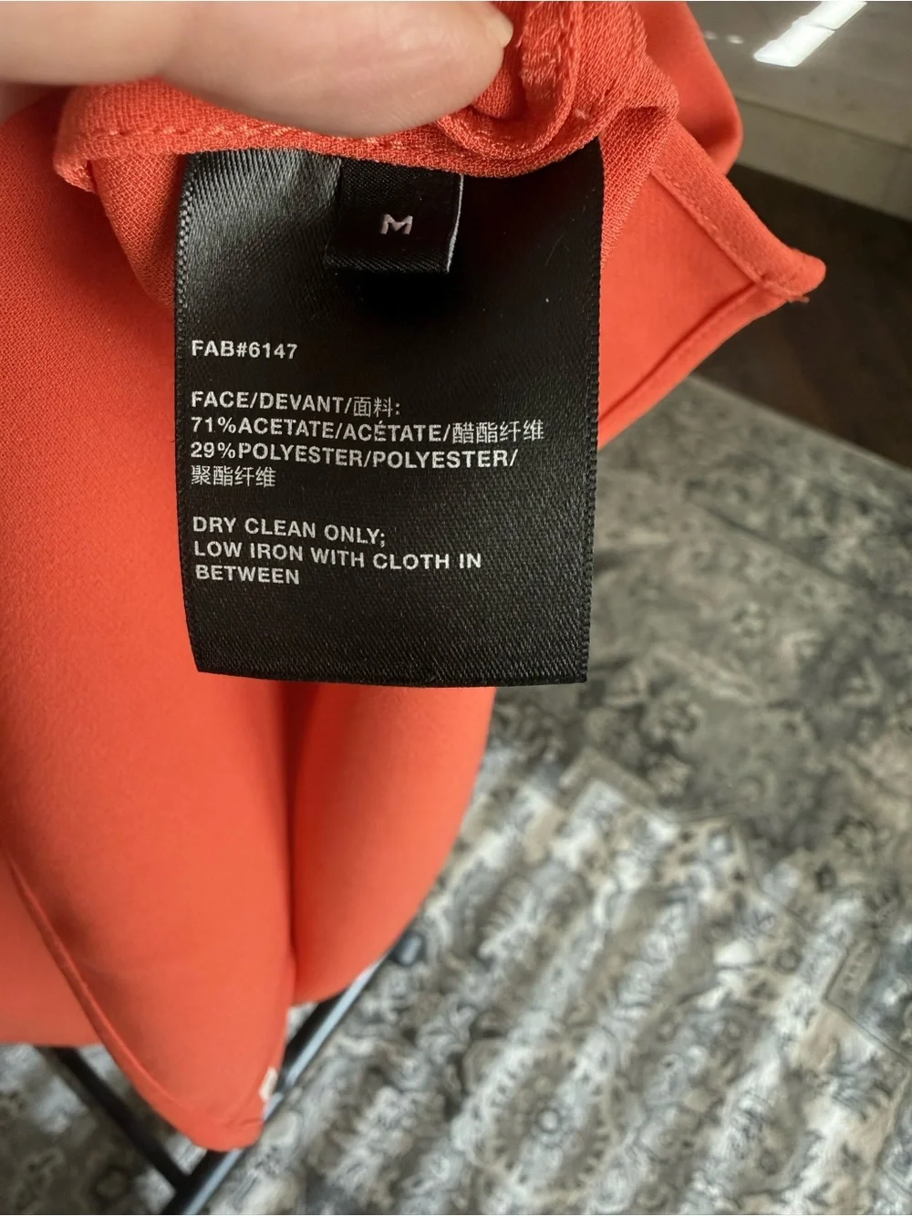 Lafayette 148 New York Bright Coral Button-Down Shirt - Picture 8 of 8